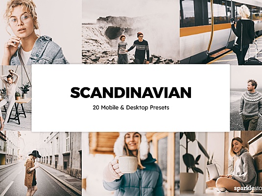 20款斯堪的纳维亚人像复古风格LR预设+LUT预设 20 Scandinavian Lightroom Presets & LUTs