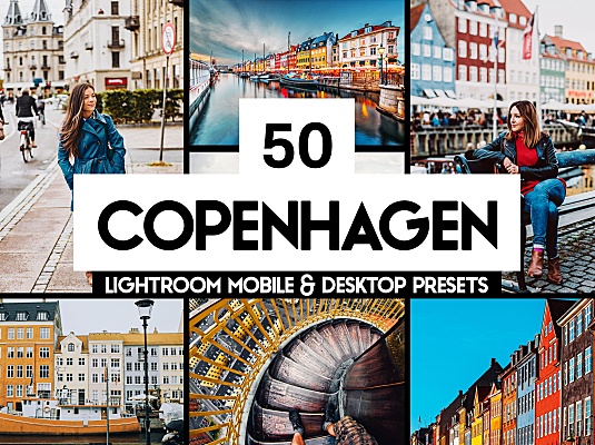 50款城市街道风光扫街摄影Lightroom调色预设 50 Copenhagen Lightroom Presets and LUTs