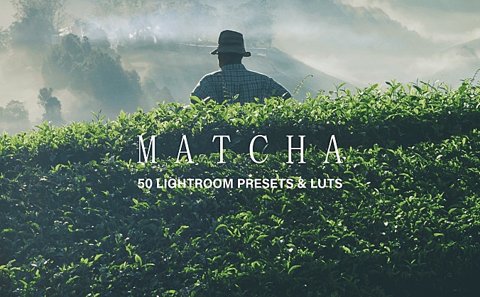 50款绿色植物摄影后期调色处理LR预设 50 Matcha Lightroom Presets and LUTs