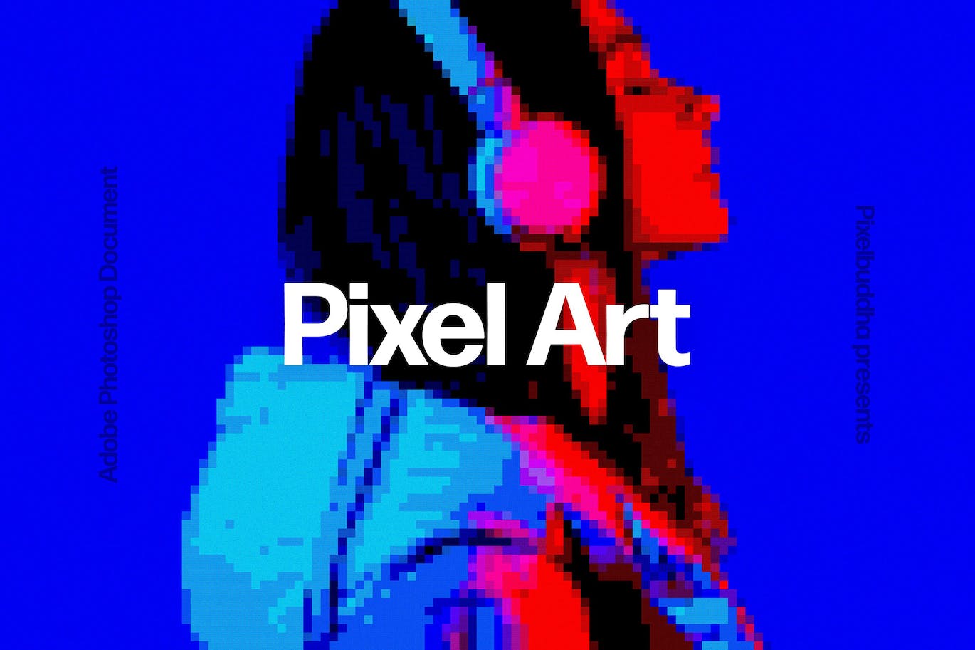 海外大神像素画艺术效果PSD图层样式acid-pixel-art-effect