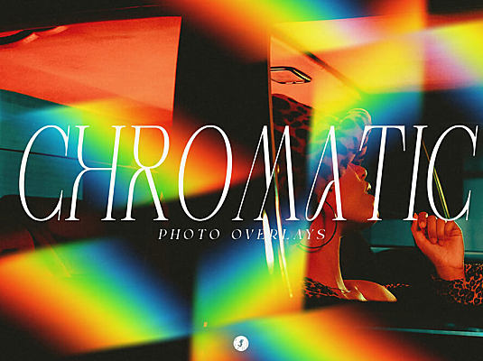 50款高分辨率七色彩虹颜色照片叠层素材PNG格式Chromatic Photo Overlays