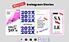 ins2022年社交媒体磨砂bolobanner海报设计模板集合 new-year-instagram-stories-template