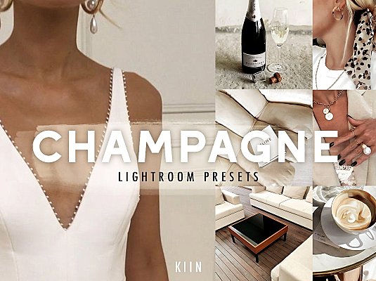 5个香槟色人像摄影调色滤镜LR预设5 CHAMPAGNE LIGHTROOM PRESETS