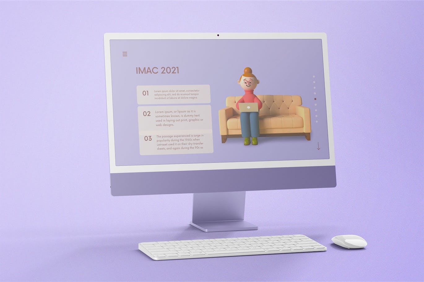 新款M1 iMac苹果电脑显示器展示样机imac-m1-mockups-酷社 (KUSHEW)