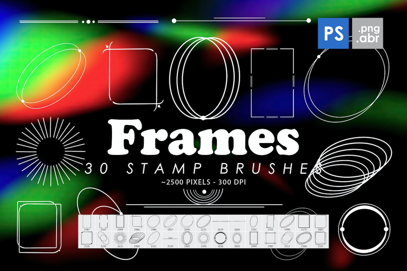 30个极简艺术PS笔刷样式30-minimal-frames-photoshop-stamp-brushes