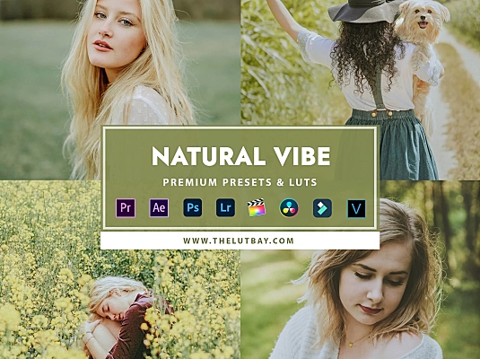 橄榄绿色自然风光LR预设Vlog视频后期调色LUT预设 TheLutbay Natural-Vibe presets