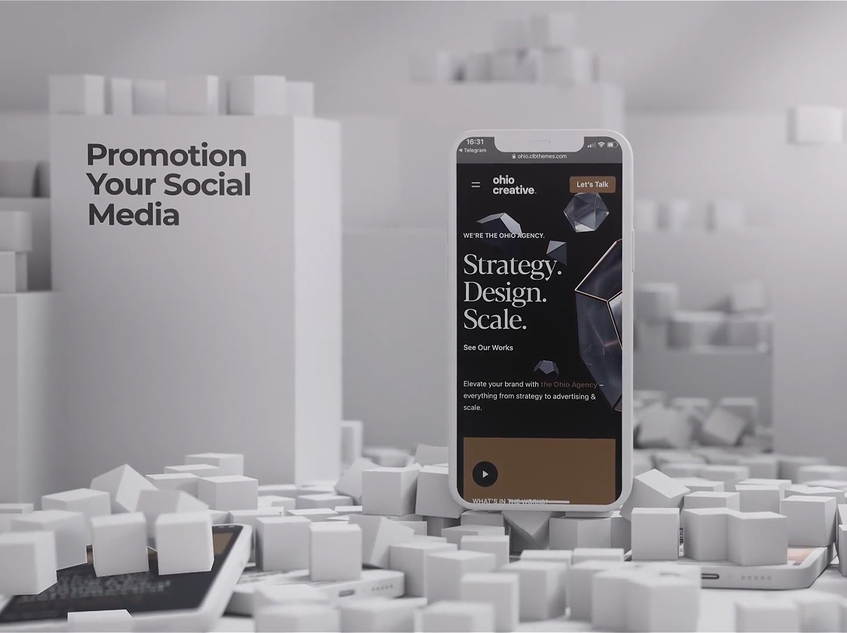 3D粘土风iPhone手机视频样机App应用演示视频AE模板 Videohive Cubical App Promo