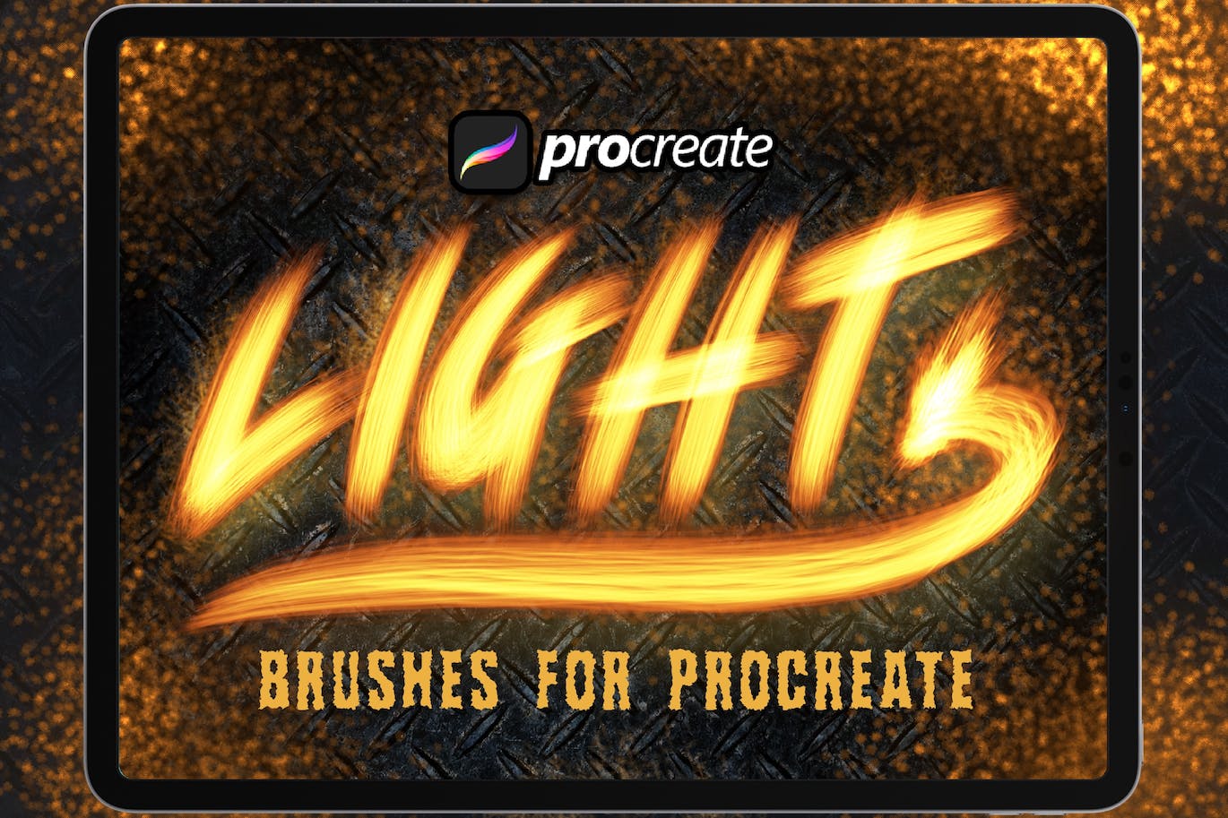 8款火焰特效Procreate软件笔刷 dans-light-brush-procreate