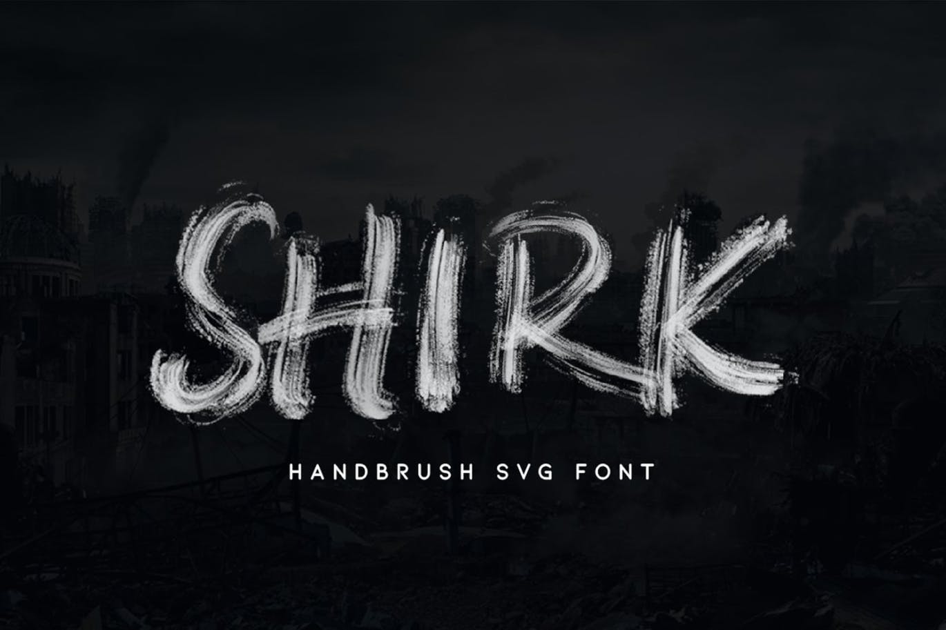 Shirk-Handbrush SVG中国风毛笔书法字体shirk-handbrush-svg-font-K3D9S6P