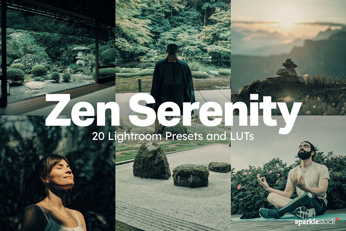 INS莫兰迪绿自然电影风光摄影LR预设调色滤镜zen-serenity-lightroom-presets-and-luts