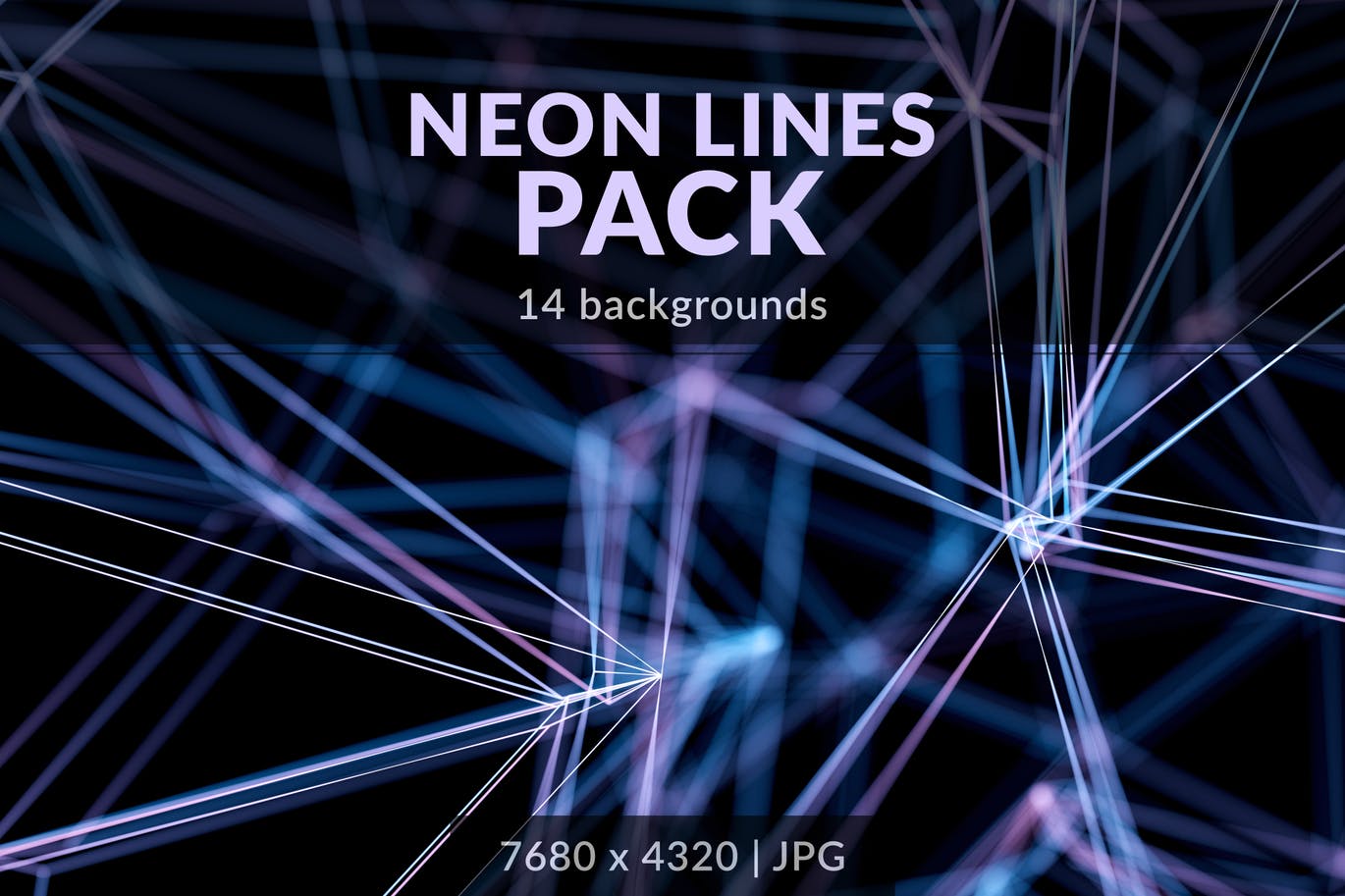 14款科技霓虹灯线条背景图合集neon-lines-backgrounds-pack-酷社 (KUSHEW)